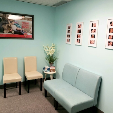 Our waiting area for 3d ultrasound appointments